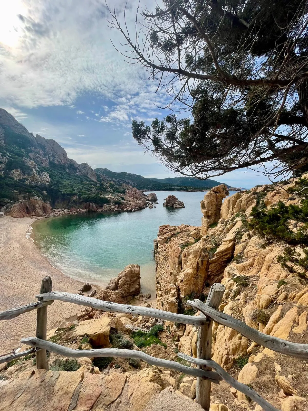 Li Cossi beach seen from the path