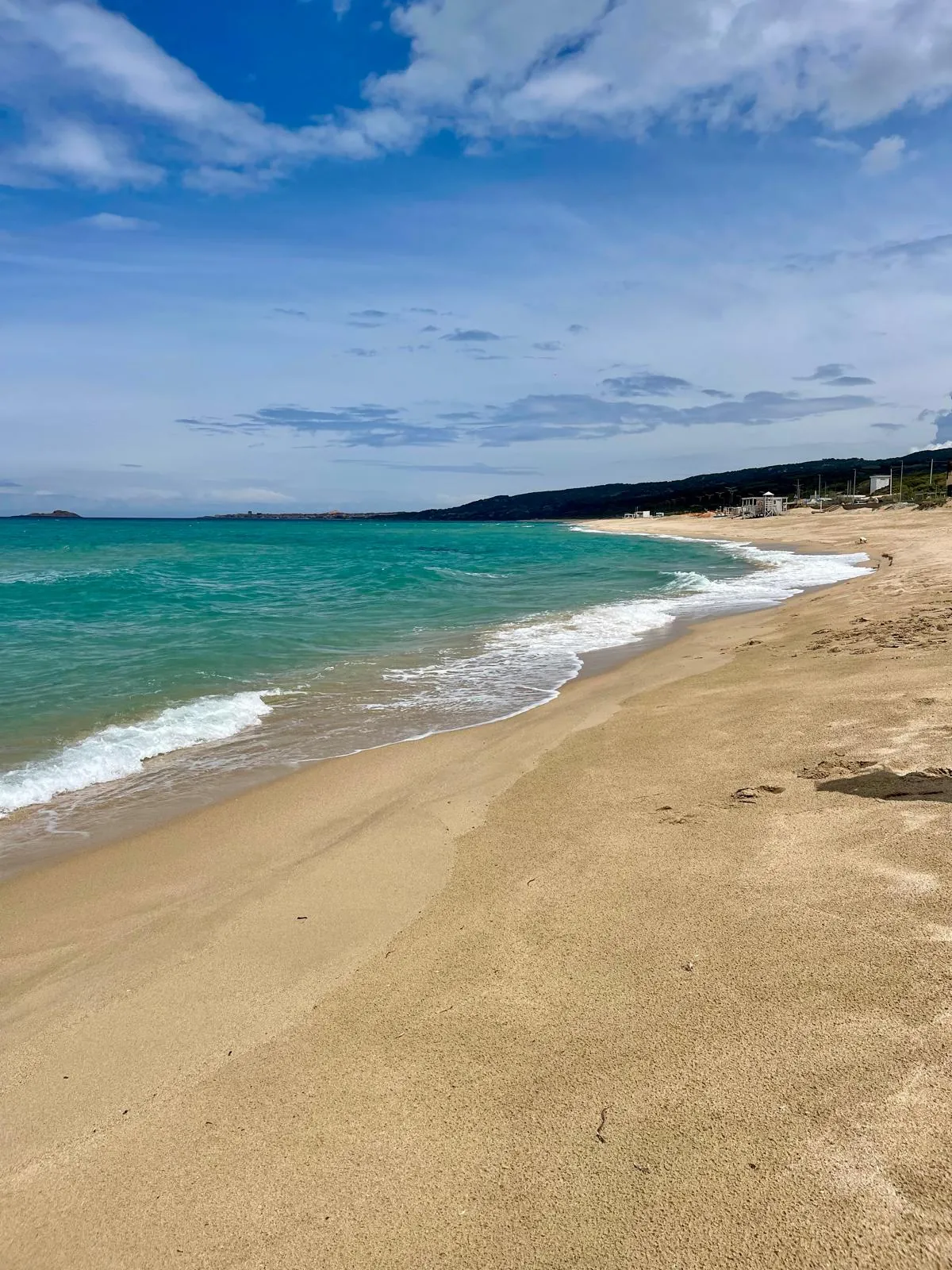 The long shoreline towards Isola Rossa