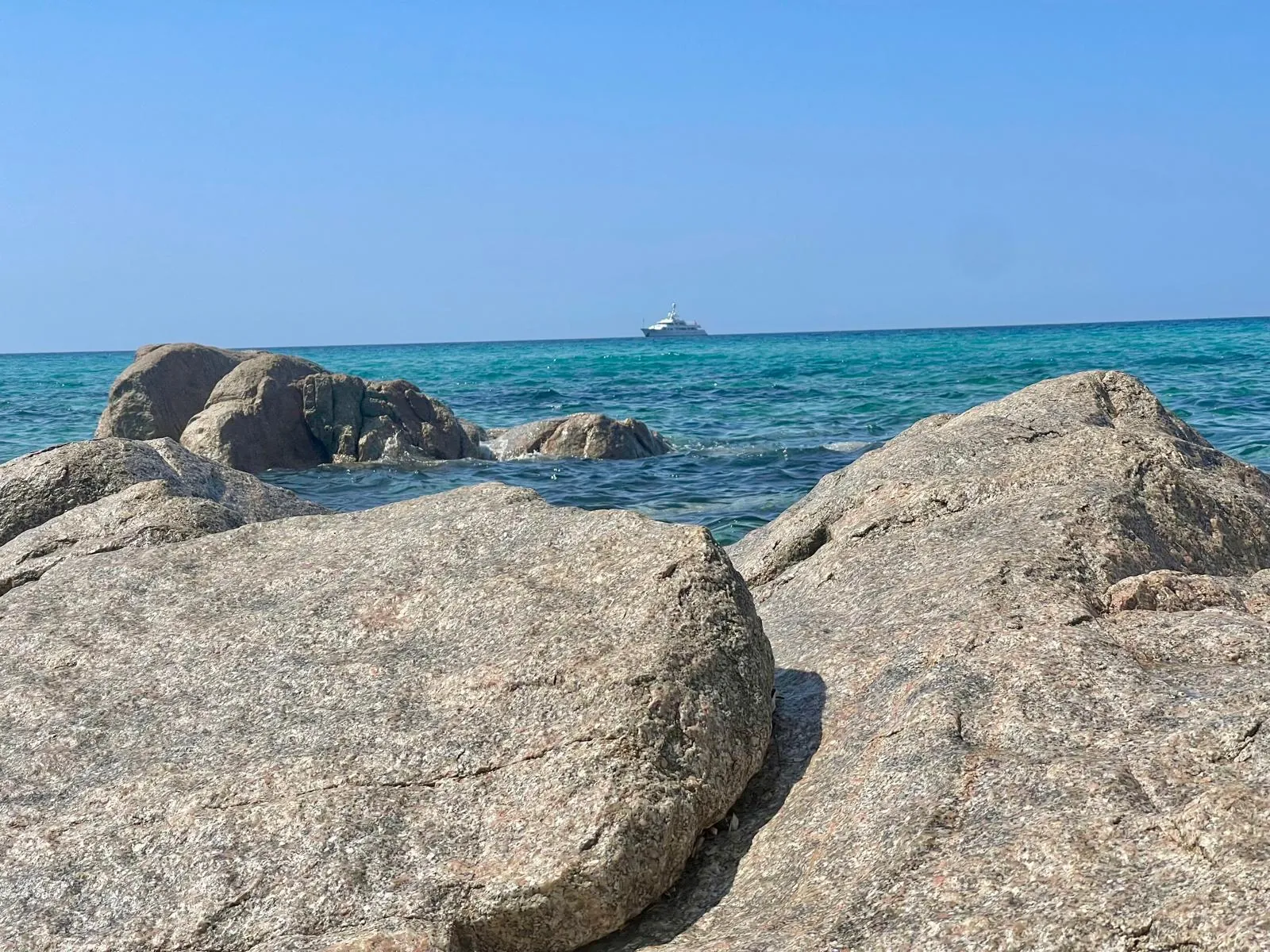Rocks and turquoise sea